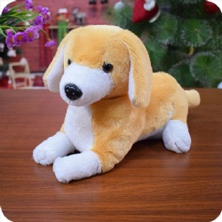 Laying Dog Plush Animal Toy, 11 Inch