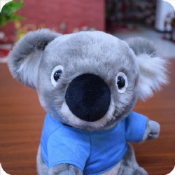 Vivid Koala Plush Animal Toy, 8 inches