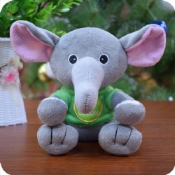 Plush Sitting Elephant Toy, 6 inches