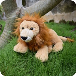 Laying Stuffed Lion Floppy Plush Animal, 14 Inches